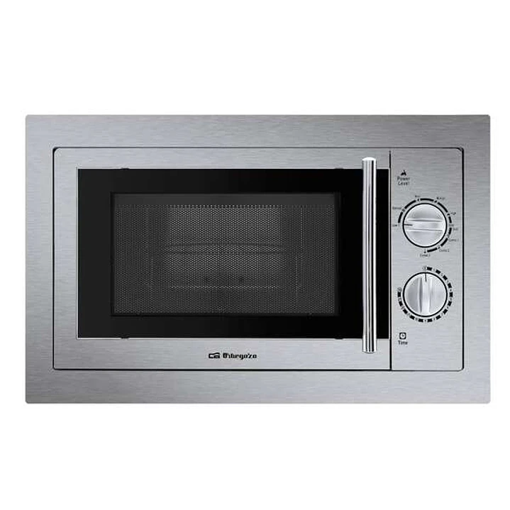 Orbegozo MIG 2033 Microondas Encastrable con Grill Potente y Duradero - con Acabado en Acero Inoxidable y Marco Exclusivo 9 Niveles de Potencia y Temp 1