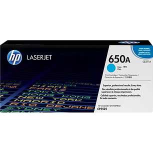 HP CE271A Cyan Cartucho de Toner Original - 650A