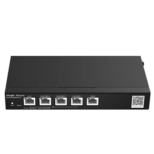 Ruijie RG-EG305GH-P-E Router de Sobremesa - 5 Puertos - 4x PoE+ 60W - Velocidad hasta 1.5Gbps - Capacidad hasta 300 Usuarios - Gestion en la Nube - Co