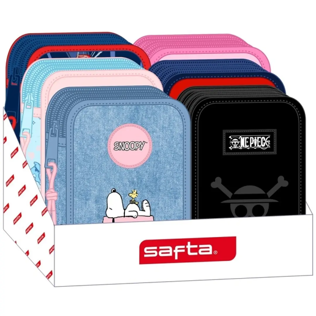Safta Expositor con Plumieres de 3 Pisos - Modelo 857 Infantil - Carton Reciclado - Presentacion Ordenada y Atractiva - 280x240x200mm - Colores Surtid 1