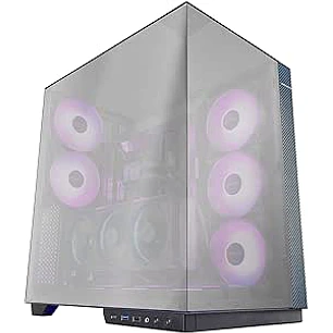 Mars Gaming MC-3GFPRO Caja Torre ATX - 2 Ventiladores ARGB Traseros Preinstalados - Triple Cristal Cromado - Montaje Vertical para Tarjetas Graficas -