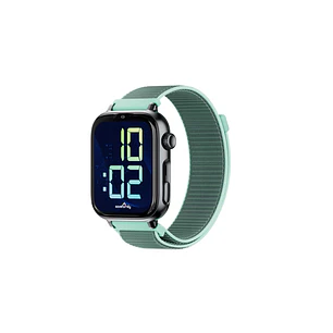 Savefamily Reloj Inteligente Smartwatch Infantil SaveWatch Plus 2 - Pantalla Amoled - Carcasa Negra - Correa Tela Ocean