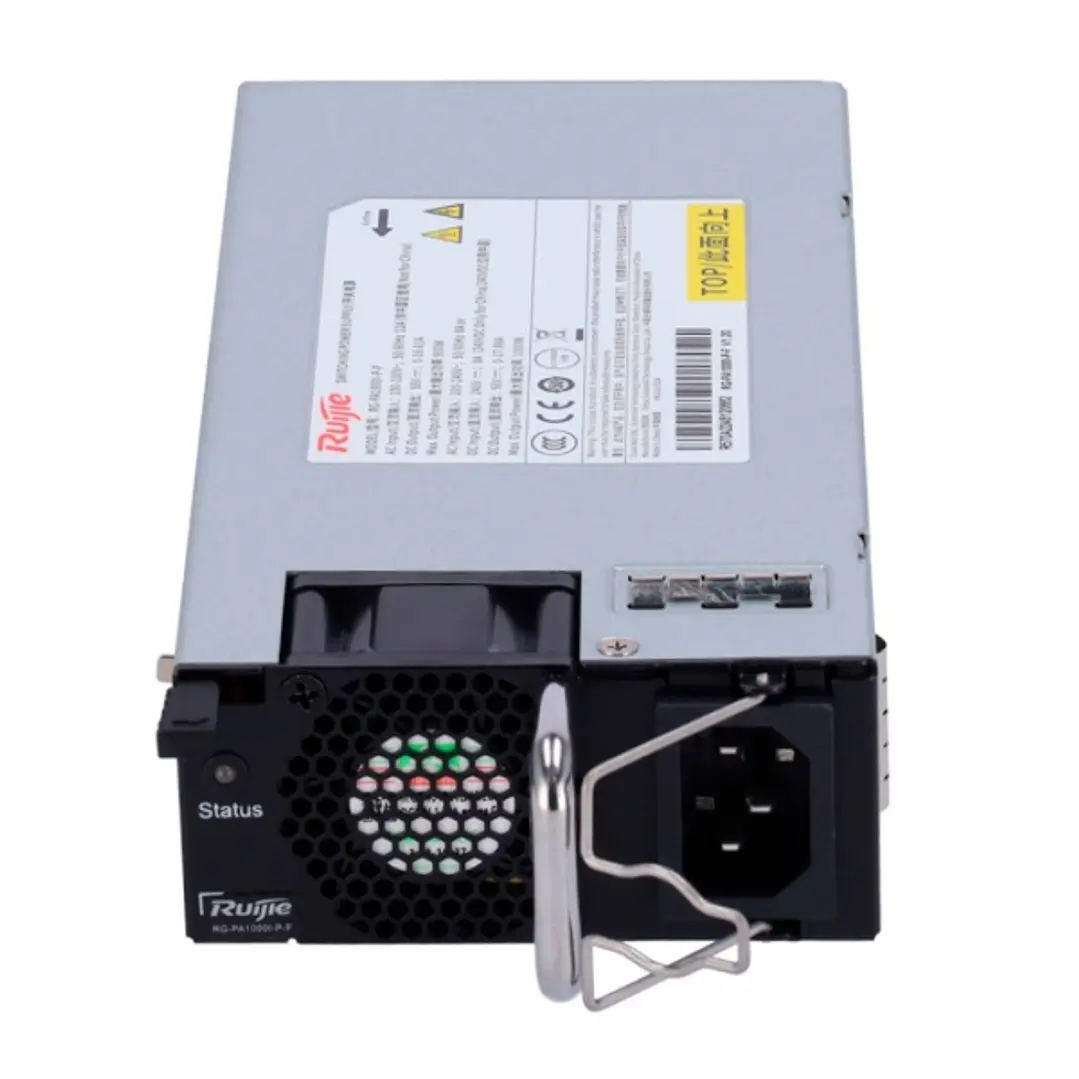 Ruijie RG-PA1000I-P-F Modulo de Alimentacion - Potencia hasta 1000W - Protecciones contra Sobrecarga y Cortocircuito - 1000W - Color Negro y Gris 1