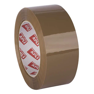 Apli Precinto Basic Pp Acrilico - 48mm x 132m - Resistente al Agua y al Envejecimiento - Facil de Cortar - Marron