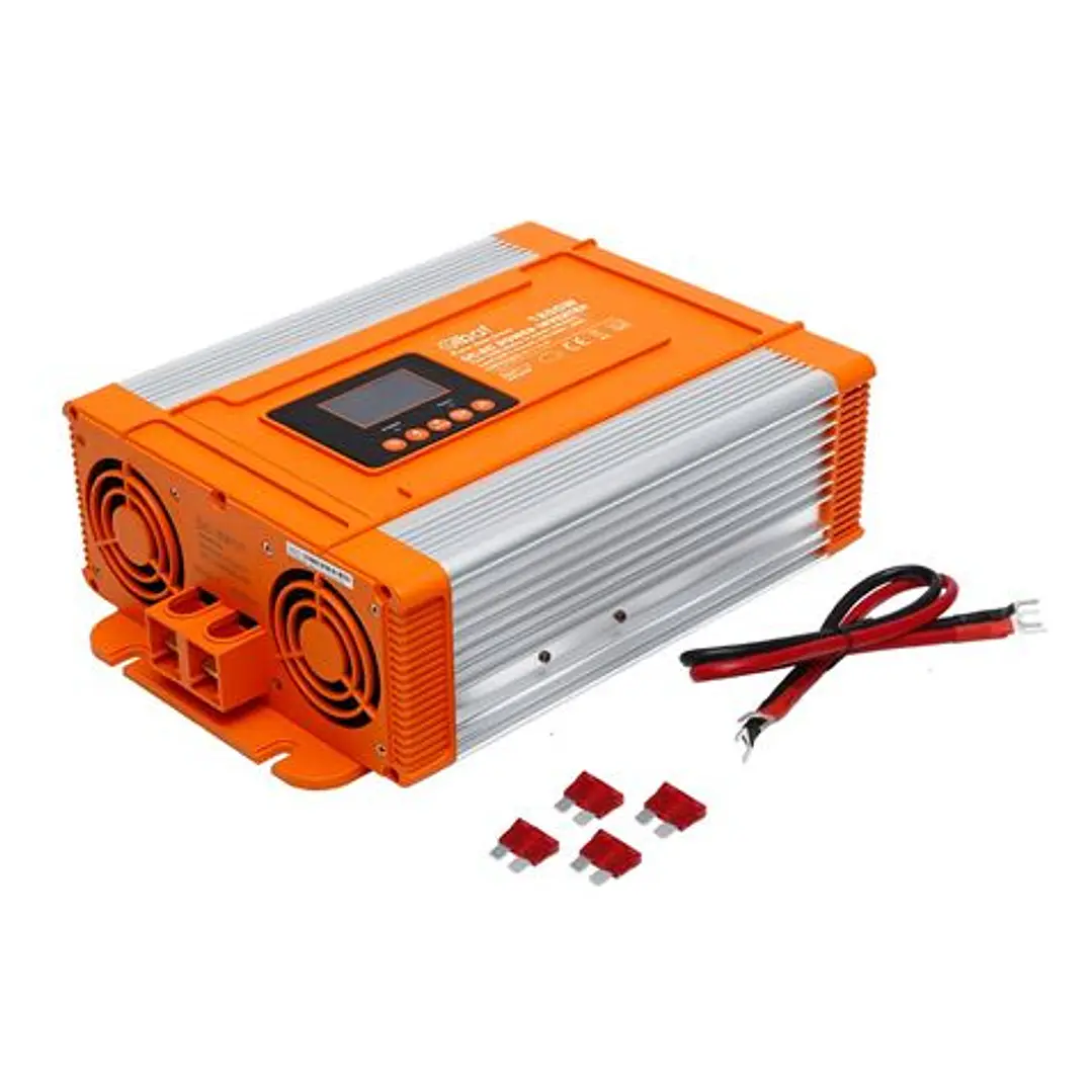 Elbat Convertidor de Corriente Onda Pura con Pantalla LCD 1200W - Color Varios 1