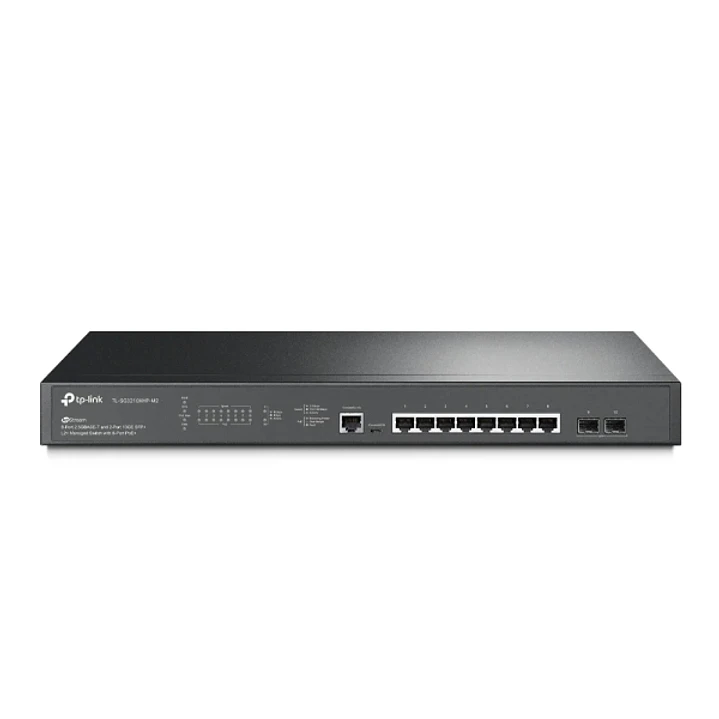 TP-Link Omada SG3210XHP-M2 Switch 10 Puertos - Gestionado - 8xRJ45 2.5Gbps - 2xSFP 10Gbps - Soporta QOS - Conmutacion hasta 80Gbps - 2 Ventiladores In 1