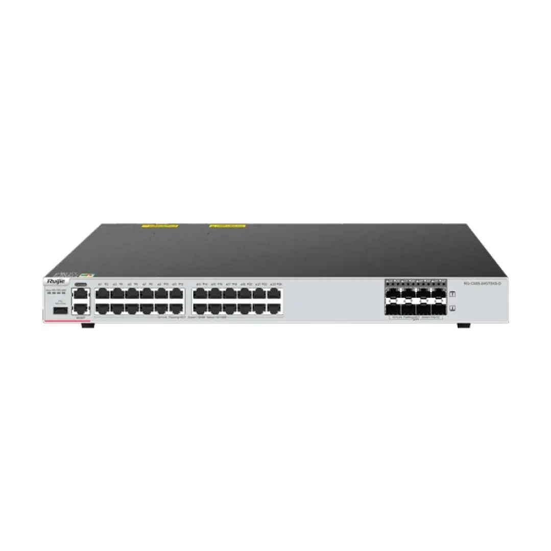 Ruijie RG-CS85-24GT8XS-D Switch - 24 Puertos Ethernet hasta 1Gbps - 8x SFP+ hasta 10Gbps - Ranura de Expansion - 2 Ventiladores Integrados - Color Neg 1
