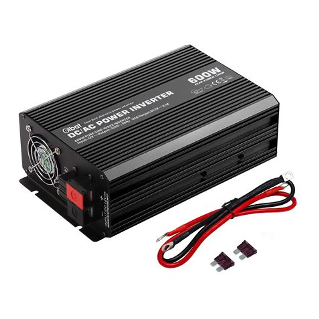 Elbat Convertidor de Corriente Onda Pura 600W - Color Negro 1
