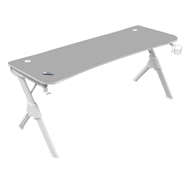 Mars Gaming MGDXL Mesa Gaming - Espacio para 3 Monitores - Estructura de Acero en Y - Soporta 100 kg - Acabado en Fibra de Carbono - Gestion de Cables 1