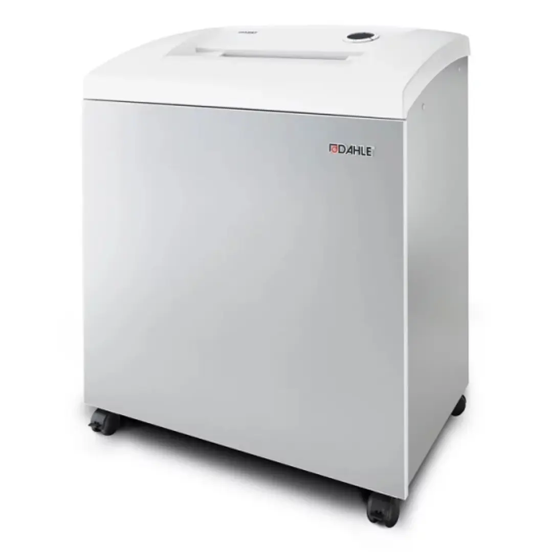 Dahle 614 Destructora de Papel Manual Microcorte P-6 - Destruye hasta 9 Hojas - Capacidad de la Papelera 140L - Ruedas Giratorias - Color Gris 1