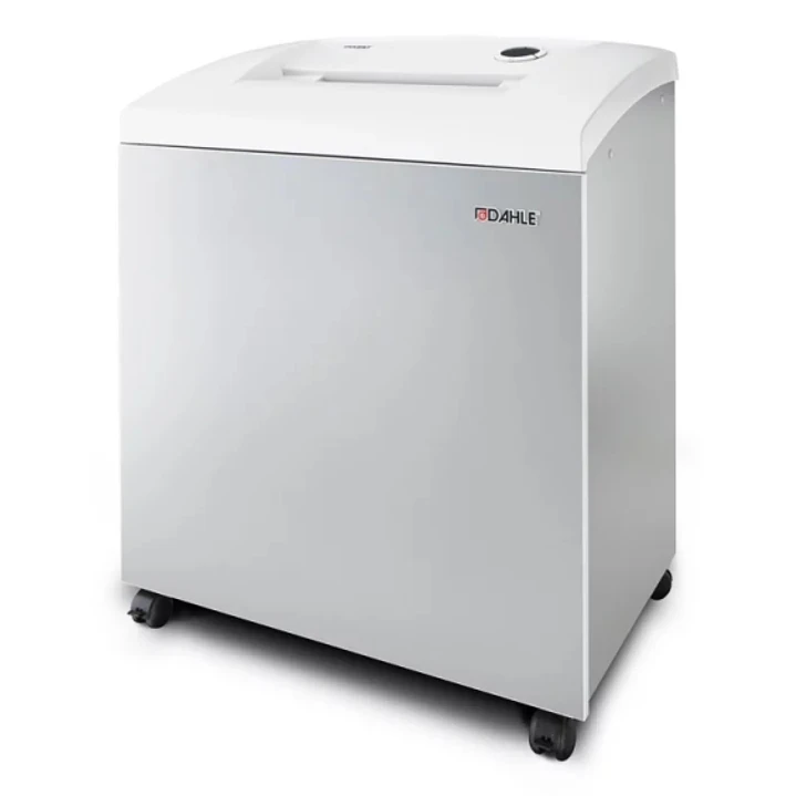 Dahle 614 Destructora de Papel Manual Microcorte P-6 - Destruye hasta 9 Hojas - Capacidad de la Papelera 140L - Ruedas Giratorias - Color Gris 1