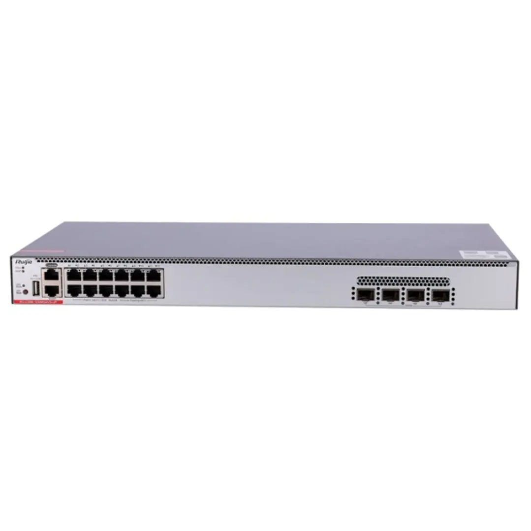 Ruijie RG-CS86-12XMG4VS-UP Switch con Auto-Negociacion - 12 Puertos hasta 10Gbps - 4x SFP28 hasta 25Gbps - PoE/PoE+/PoE++ - 2 Ventiladores Fijos - Fue 1