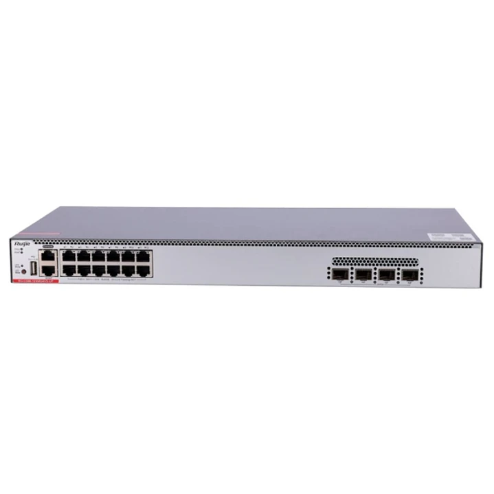 Ruijie RG-CS86-12XMG4VS-UP Switch con Auto-Negociacion - 12 Puertos hasta 10Gbps - 4x SFP28 hasta 25Gbps - PoE/PoE+/PoE++ - 2 Ventiladores Fijos - Fue 1