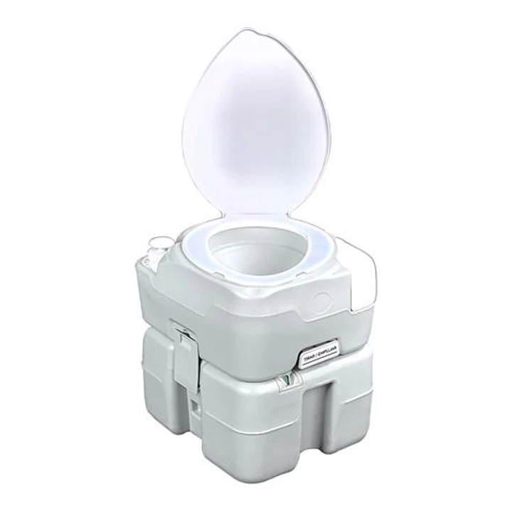 Muvip Inodoro Quimico Portatil 20 Litros Diagonal con Nivel - Color Blanco 1