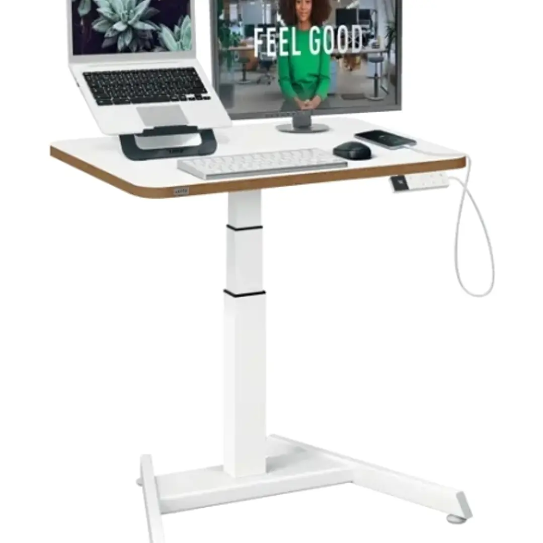 Leitz Ergo Escritorio Compacto Electrico - Regulacion Elecctrica de la Altura de 65 a 130cm - Escritorio de 80x60x2,5cm - Peso Maximo Soportado 80kg - 1