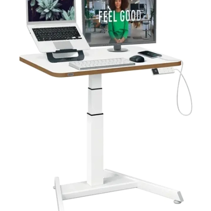 Leitz Ergo Escritorio Compacto Electrico - Regulacion Elecctrica de la Altura de 65 a 130cm - Escritorio de 80x60x2,5cm - Peso Maximo Soportado 80kg - 1