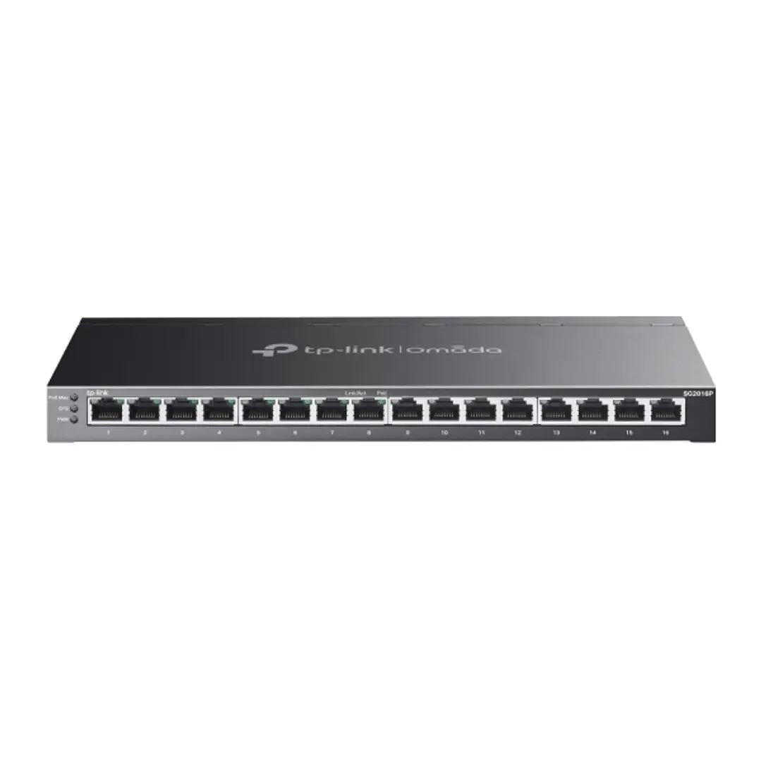TP-Link Omada SG2016P Switch 16 Puertos - Negociacion Automatica - 8xRJ45 1Gbps - 8xRJ45 PoE+ 1Gbps - Conmutacion hasta 32Gbps - Soporta QOS - Carcasa 1