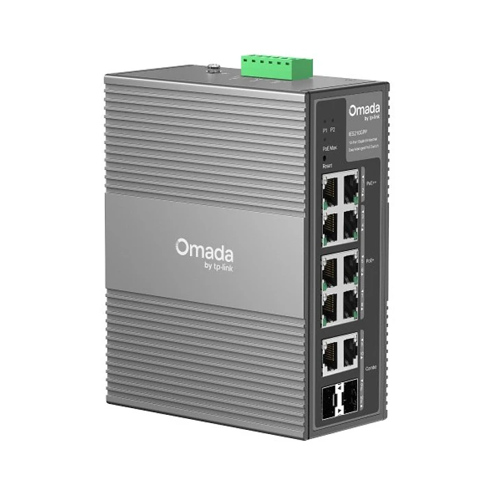 TP-Link Omada IES210GPP Switch 10 Puertos - Gestionado - 2xRJ45 PoE++ 1Gbps - 8xRJ45 PoE+ 1Gbps - 2xRJ45/SFP Combo - Soporta QOS - Conmutacion hasta 2 1