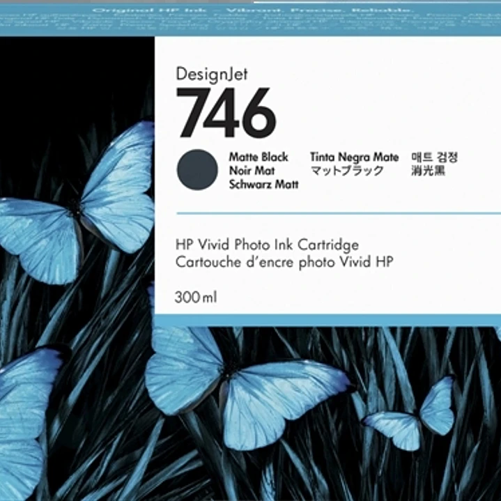 HP 746 Negro Mate Cartucho de Tinta Original - P2V83A 1