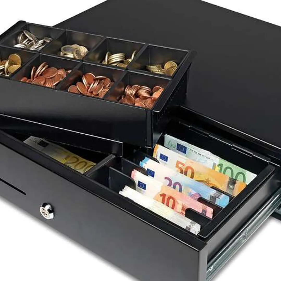 Safescan HD-5030 Cajon Portamonedas uso Intensivo - 8 Compartimentos para Monedas y Billetes - hasta 2 Millones de Aperturas - Micro Switch 1