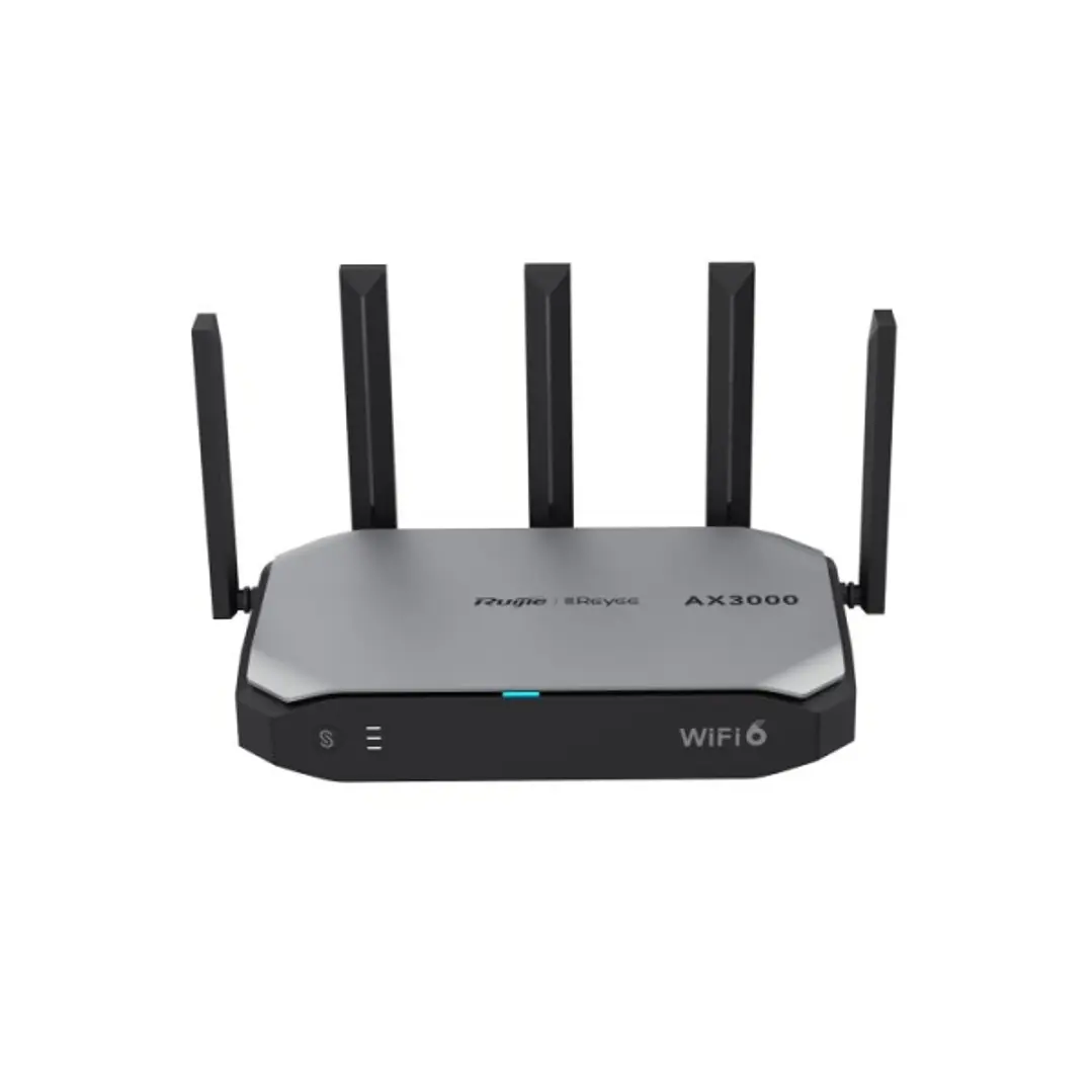 Ruijie RG-EG105GW-X Router de Doble Banda - 5 Puertos de 1Gbps - WiFi 6 AX3000 - Velocidad hasta 3Gbps - Carcasa Metalica - Soporte Mesh - Gestion con 1