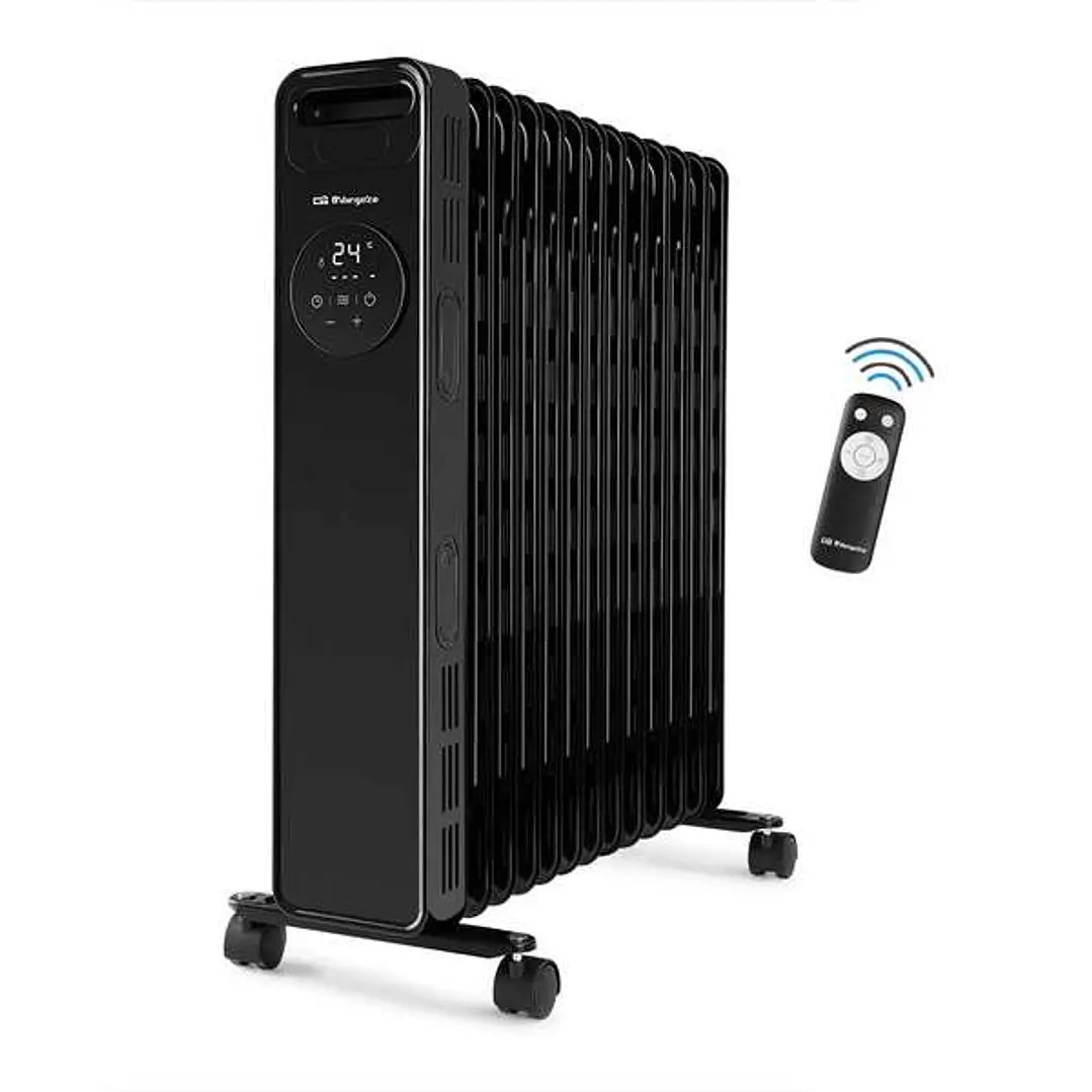 Orbegozo RAD 2510 Radiador de Aceite Digital - Potente y Eficiente - Pantalla LED Tactil - Control Remoto - Temporizador 24H - Proteccion Antivuelco y 1