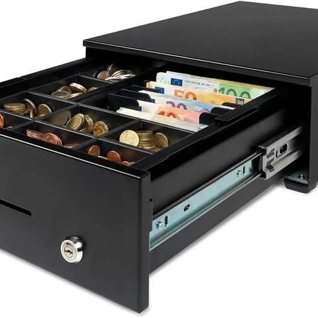 Safescan HD-3342 Cajon Portamonedas uso Intensivo - 8 Compartimentos para Monedas - 8 Compartimentos para Billetes - hasta 2 Millones de Aperturas - M 1