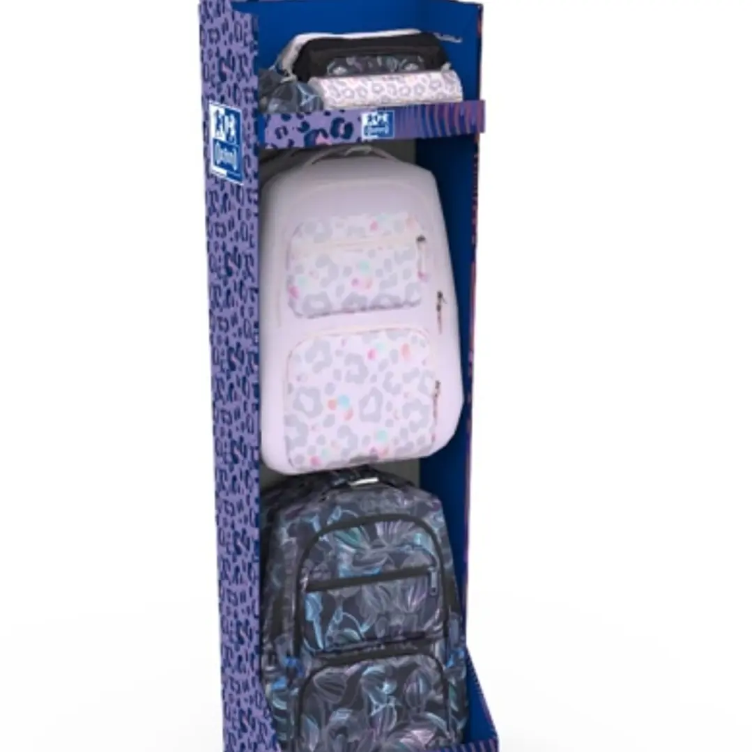 Oxford Dream Tech Expositor con 4 Mochilas y 6 Estuches - Colores Surtidos 1