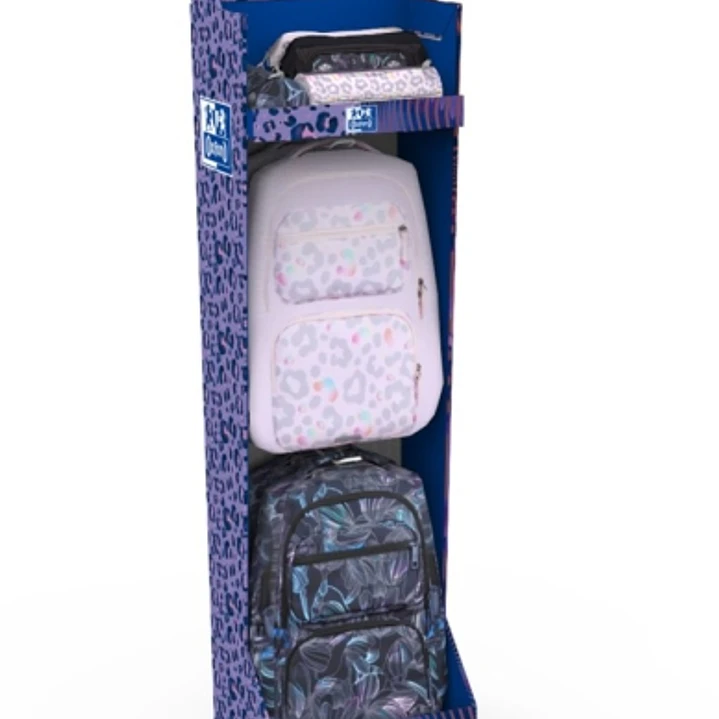 Oxford Dream Tech Expositor con 4 Mochilas y 6 Estuches - Colores Surtidos 1