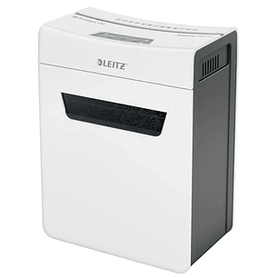 Leitz IQ Protect Premium 4M Destructora de Papel Manual Micro Corte P-5 - Destruye hasta 4 Hojas - Ultrasilenciosa - Papelera de 14L - Color Blanco/Gr