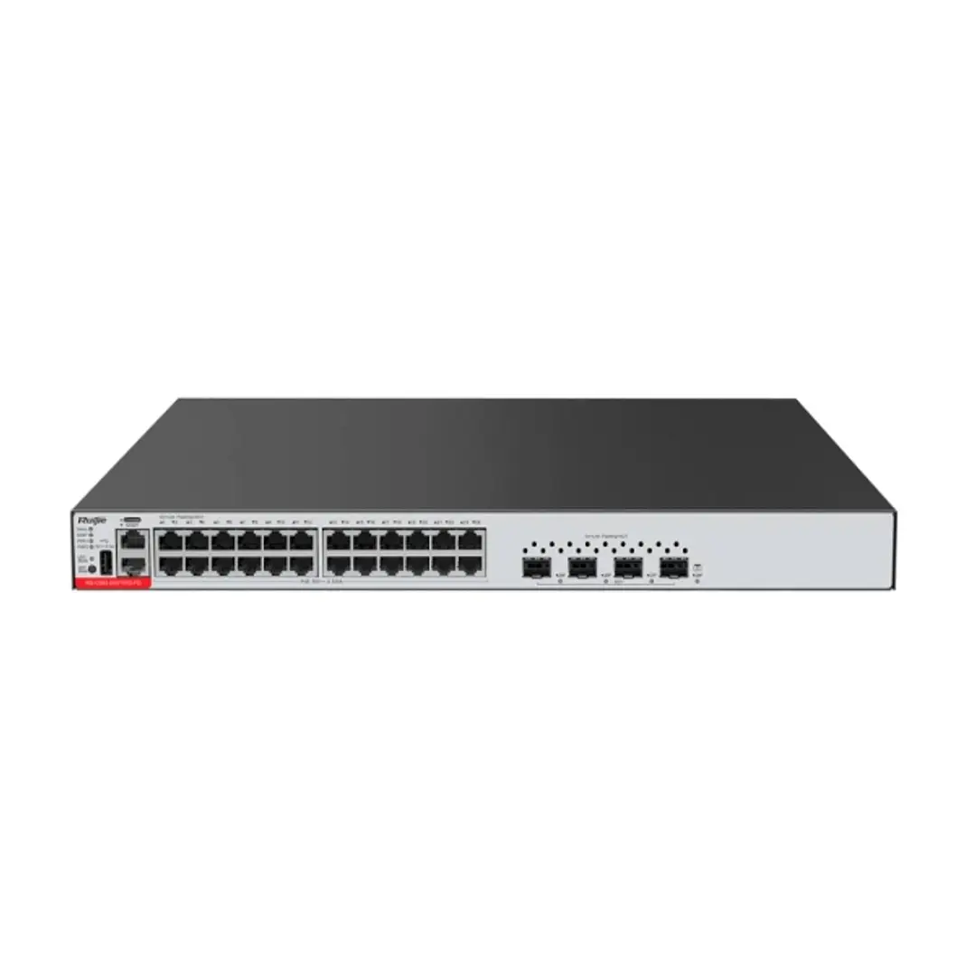 Ruijie RG-CS83-24GT4XS-PD Switch Modular - 24 Puertos Ethernet hasta 1Gbps - 4x SFP+ hasta 10Gbps - PoE/PoE+ hasta 740W - Color Negro y Gris 1