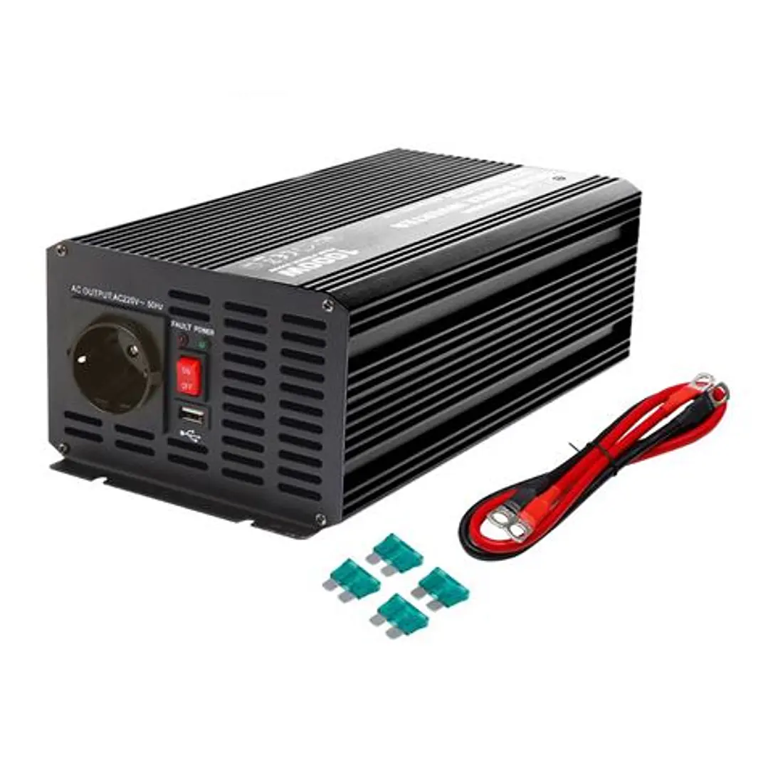 Elbat Convertidor de Corriente Onda Pura 1000W - Color Negro 1