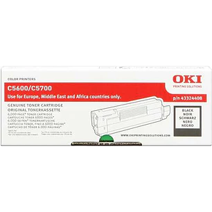 OKI C5600/C5700 Negro Cartucho de Toner Original - 43324408