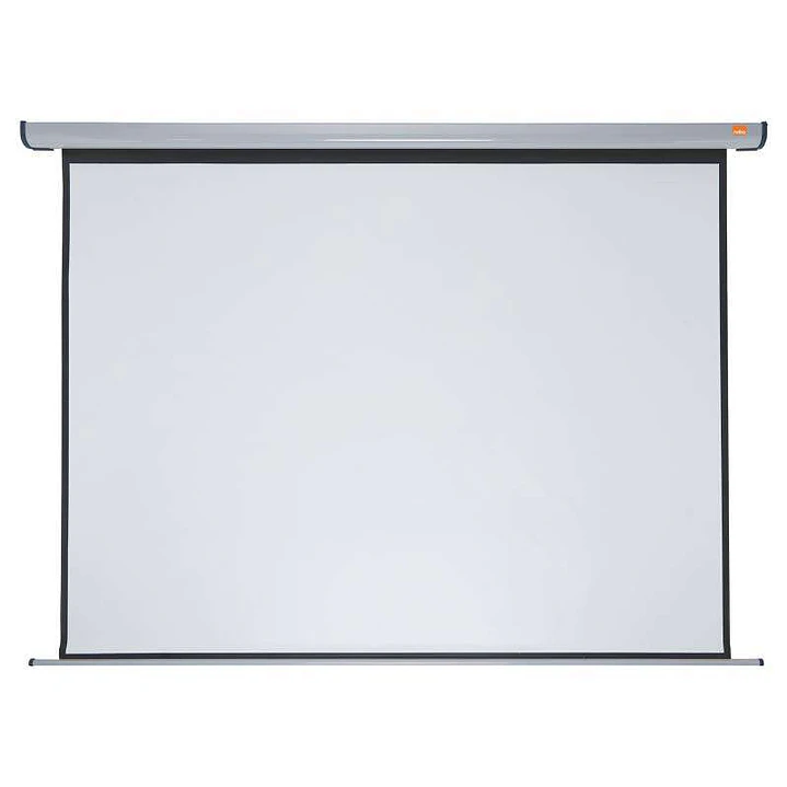 Nobo Pantalla de Proyeccion Electrica para Pared 2400x1800mm - Montaje en Pared - Control Remoto - Superficie Blanca Mate - Color Blanco 1