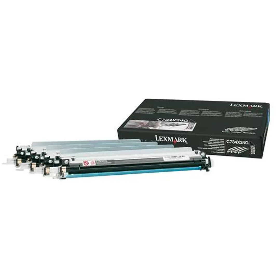Lexmark C734X24G Pack de 4 Unidades de Tambor de Imagen Original Negro, Cian, Amarillo y Magenta - C734X24G 1