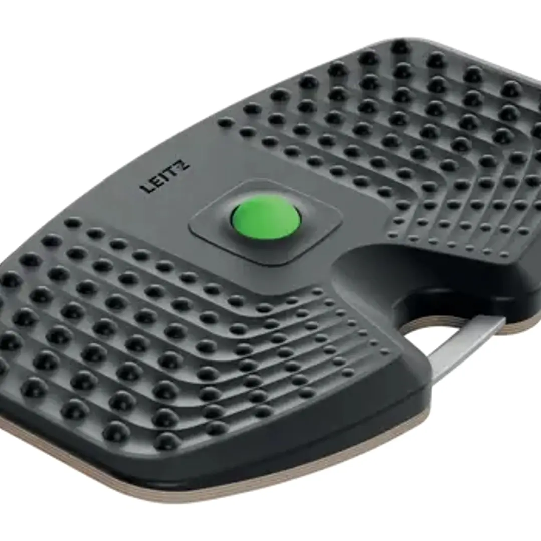 Leitz Balance Board Ergo Active Tabla de Bamboleo - Movimiento de Balanceo de Bajo Impacto - Bola de Masaje Extraible - Superficie de Espuma Suave y R 1