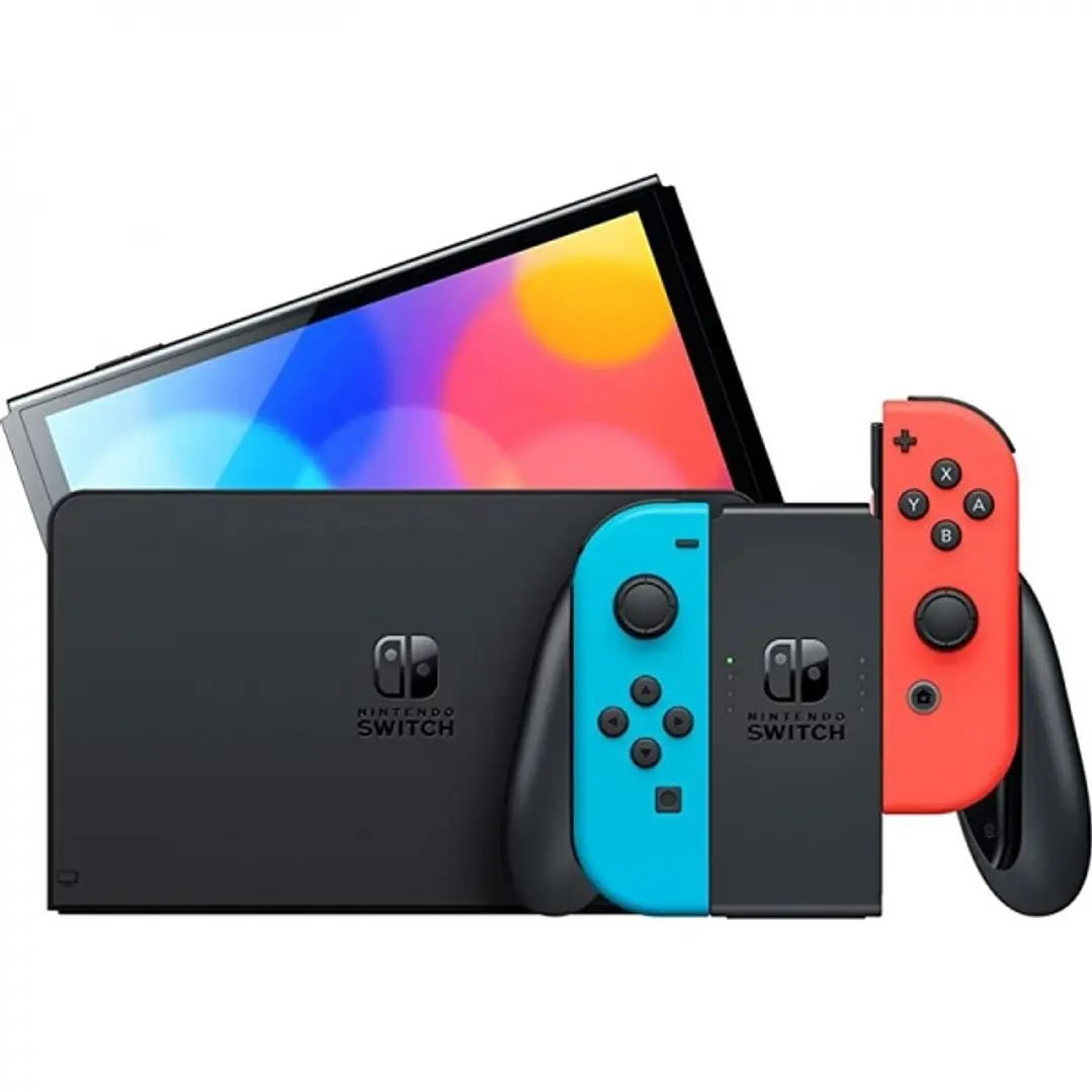 Nintendo Consola Nintendo Switch Oled Neon - Incluye Base y 2 Mandos Joy-Con - Color Azul/Rojo 1