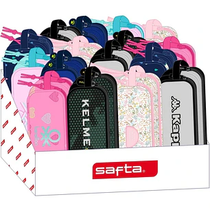 Safta Expositor con Portatodos - Carton Reciclado - Ecologico - 17L - Presentacion Ordenada y Atractiva - 315x230x235mm - Colores Surtidos