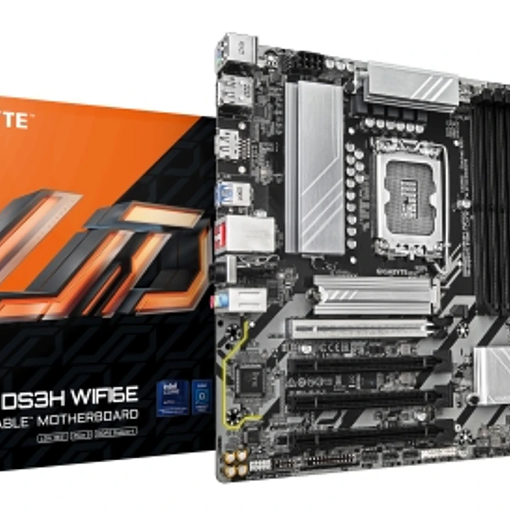 Gigabyte B860 DS3H Placa Base Intel 1851 4x DDR5 - M.2, SATA, PCIe3.0 - HDMI, VGA, DP, RJ-45, USB 3.2 - MicroATX 1