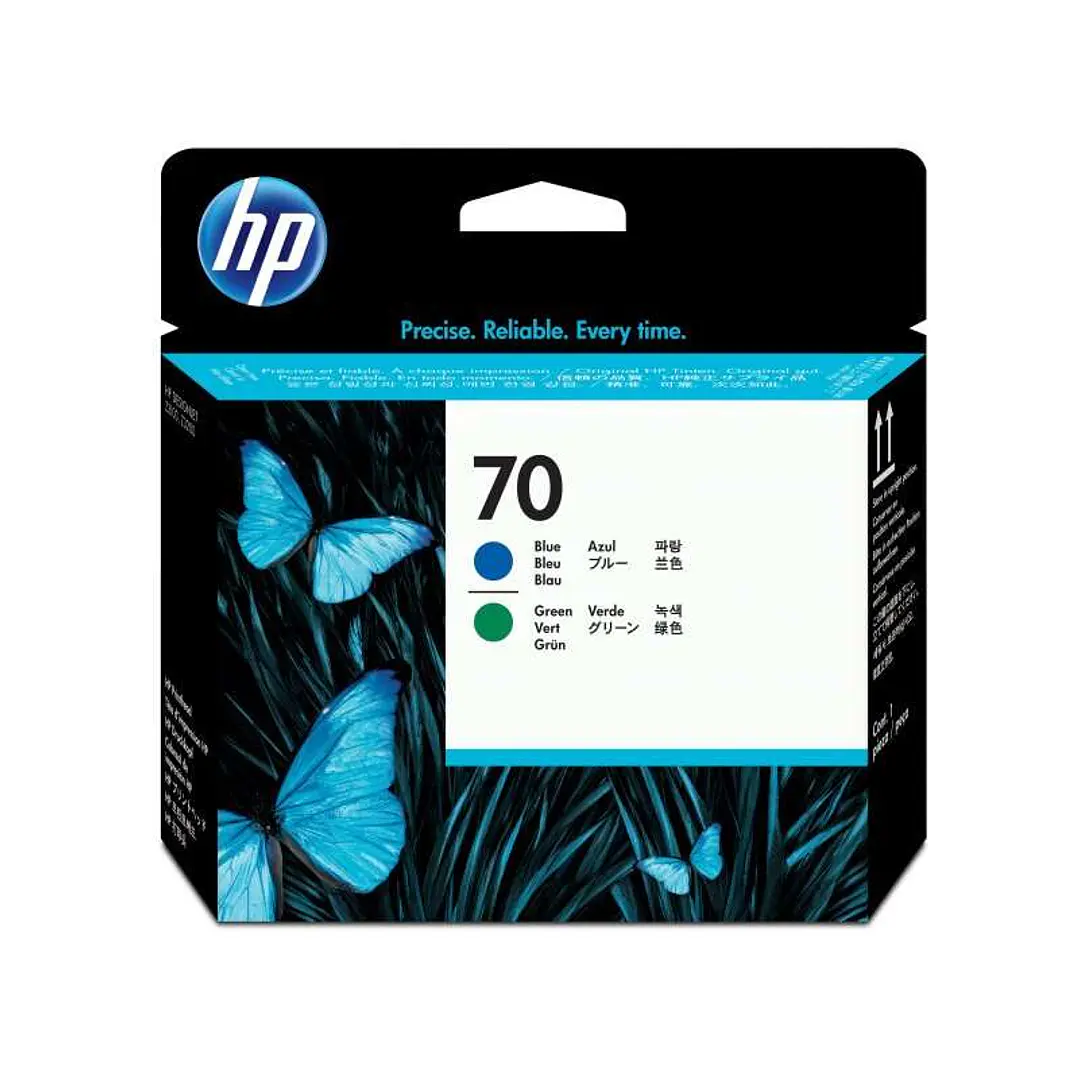 HP 70 Azul/Verde Cabezal de Impresion Original - C9408A 1
