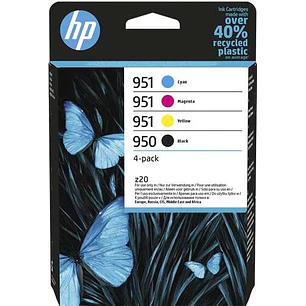 HP 950 + 951 Pack de 4 Cartuchos de Tinta Originales - 6ZC65AE
