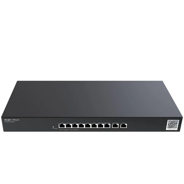 Ruijie RG-EG310GH-E Router - Montaje en Rack 1U - 10 Puertos - Velocidad hasta 1.5Gbps - Capacidad hasta 300 Usuarios - Gestion en la Nube - Color Neg 1