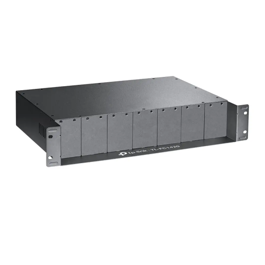 TP-Link Omada FC1420 Chasis Bastidor para 14 Bahias - 19 Pulgadas - 2 Ventiladores - Altura 2U - Color Gris Oscuro 1