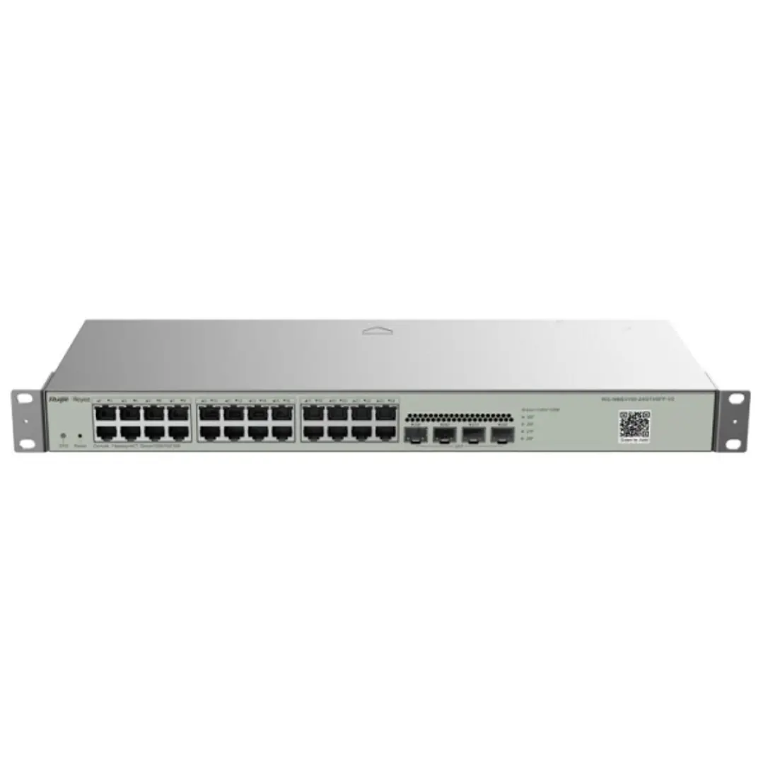 Ruijie RG-NBS3100-24GT4SFP-V2 Switch Gestionado - Montaje en Rack 1U - 24 Puertos Ethernet hasta 1Gbps - 4x SFP hasta 1Gbps - Color Acero 1