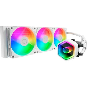 Cooler Master MasterLiquid 360 Core II Kit de Refrigeracion Liquida - ARGB - TDP 280W - Compatibilidad Universal - Color Blanco