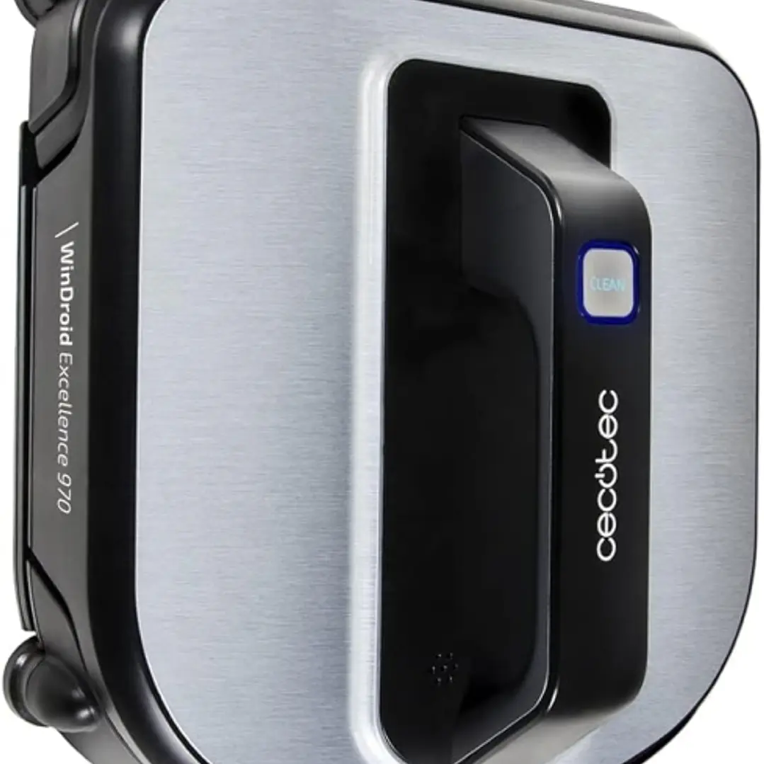 Cecotec Conga Winrobot Excellence 970 Robot Limpiacristales - Bateria 700mAh - Navegacion Inteligente - Mando a Distancia - Arnes de Seguridad con Ven 1