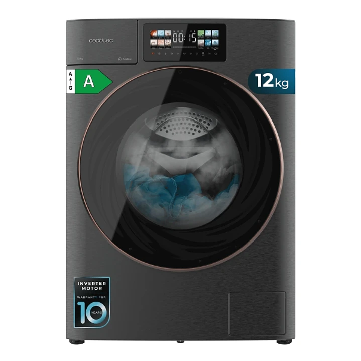 Cecotec Bolero DressCode 12950 Autodose Direct Drive 3D Steel Lavadora de Carga Frontal de 12kg - 1400rpm - Autodosificacion - 13 Programas - Pantalla 1