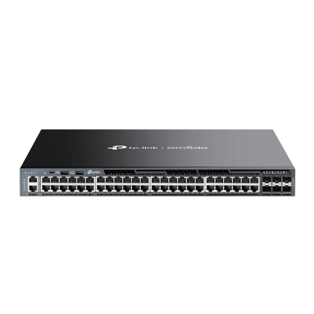 TP-Link Omada SG6654X Switch 54 Puertos - Gestionado - 48xRJ45 1Gbps - 6xSFP+ 10Gbps - Soporta QOS - 2 Fuentes de Alimentacion - 4 Ventiladores - Conm 1