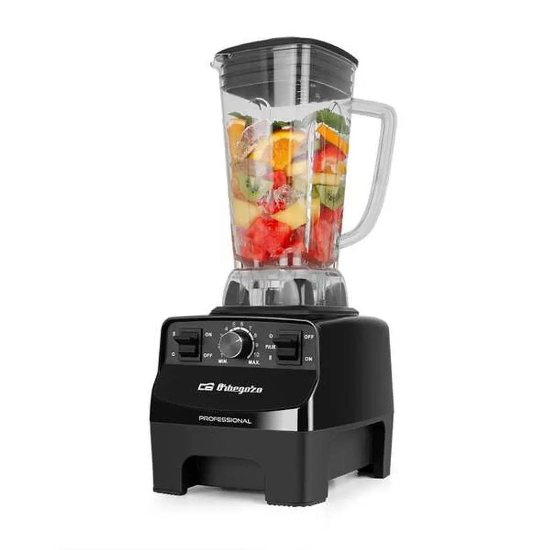 Orbegozo BV 9650 Batidora de Vaso Profesional - Motor 1500W - Vaso Tritan 2L - 8 Cuchillas Acero Inoxidable - Funcion Turbo - Seguridad y Practicidad  1
