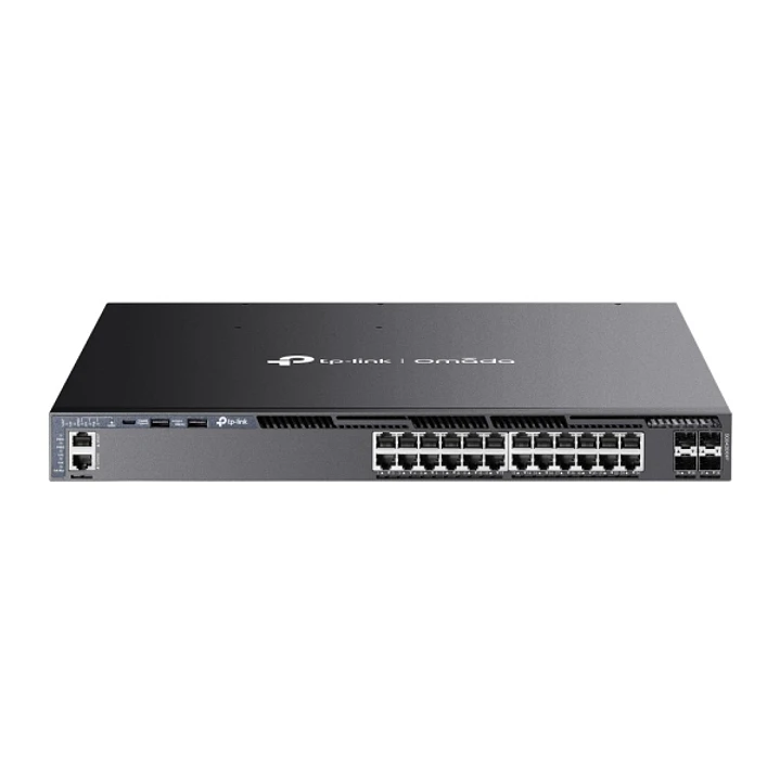 TP-Link Omada SG6428XHP Switch 28 Puertos - Gestionado - 24xRJ45 PoE+ 1Gbps - 4xSFP 10Gbps - Soporta QOS - 4 Ventiladores - Doble Fuente de Alimentaci 1